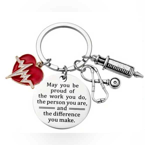 Nurse Medical Healthcare Workers DR Doctor Keychain Key Holder New Nursing - Picture 3 of 4